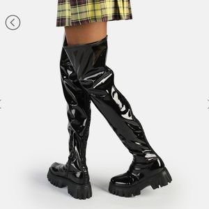 BUFFALO Lion Over Thigh High Boots